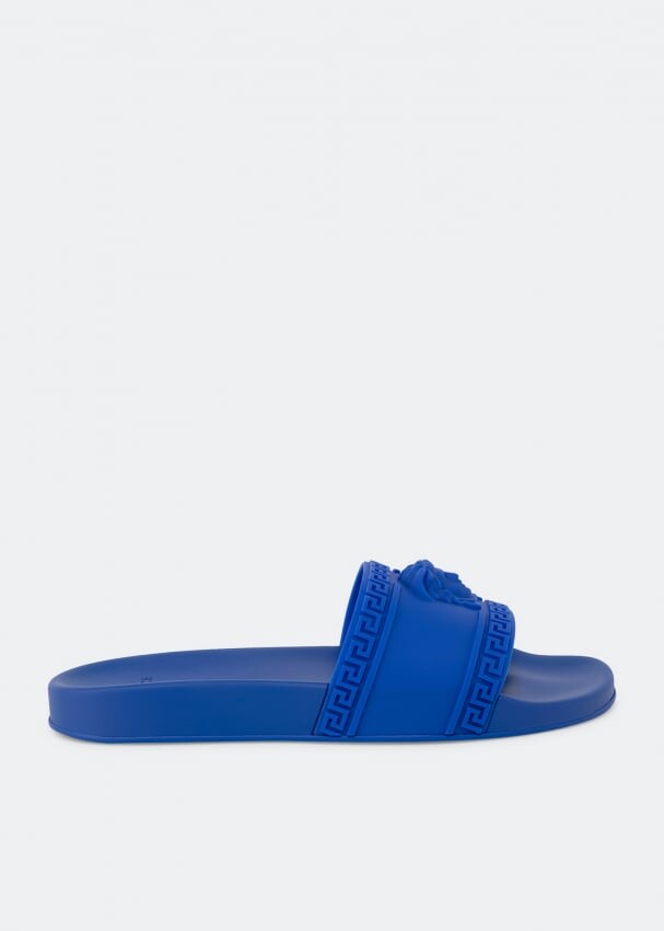 

Шлепанцы VERSACE Medusa rubber slides, синий