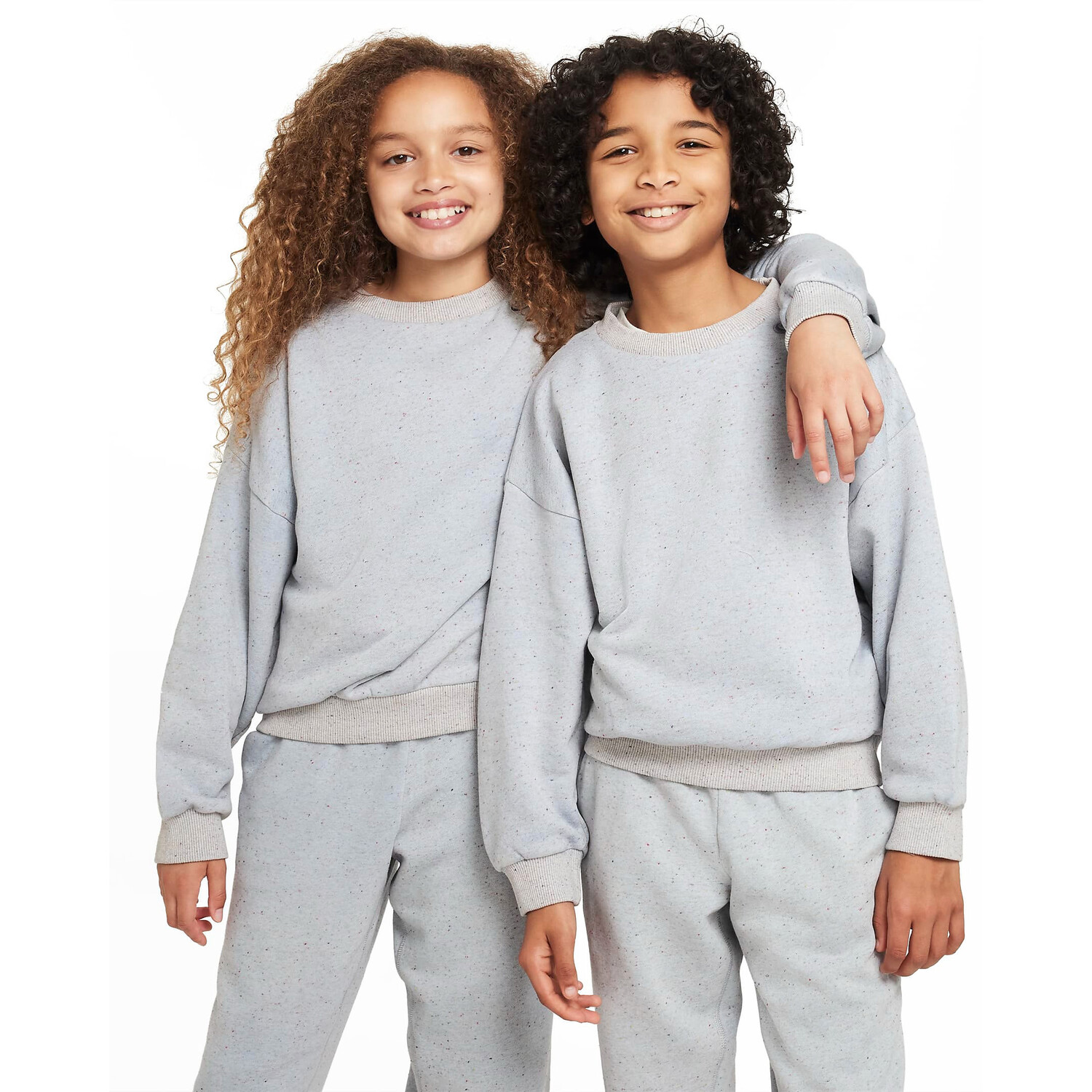 

Свитшот Nike Sportswear Icon Fleece Big Kids' Oversized, серо-голубой