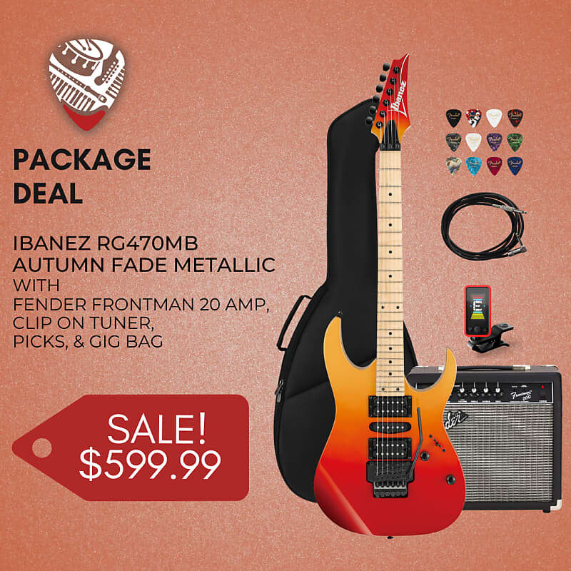 

Набор гитар Ibanez серии RG - Autumn Fade Metallic RG Series Guitar Bundle - Starlight Blue