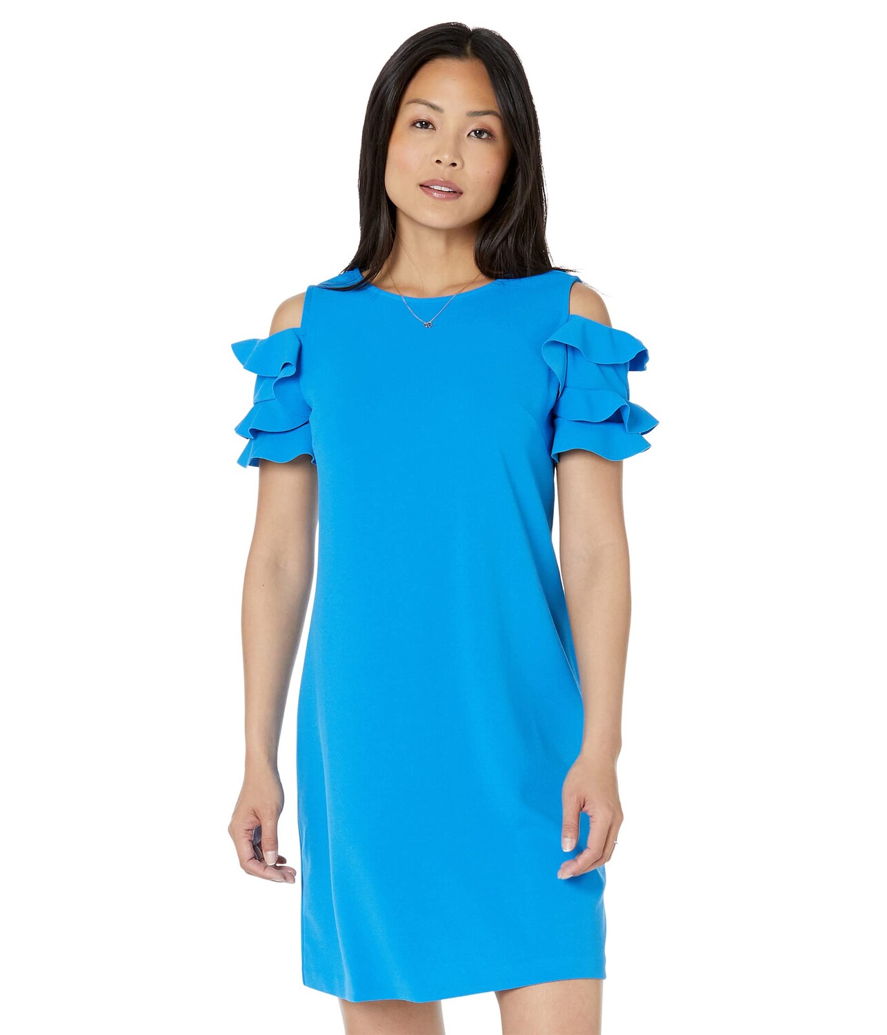 

Платье London Times, Double Ruffle Sleeve Shift Dress