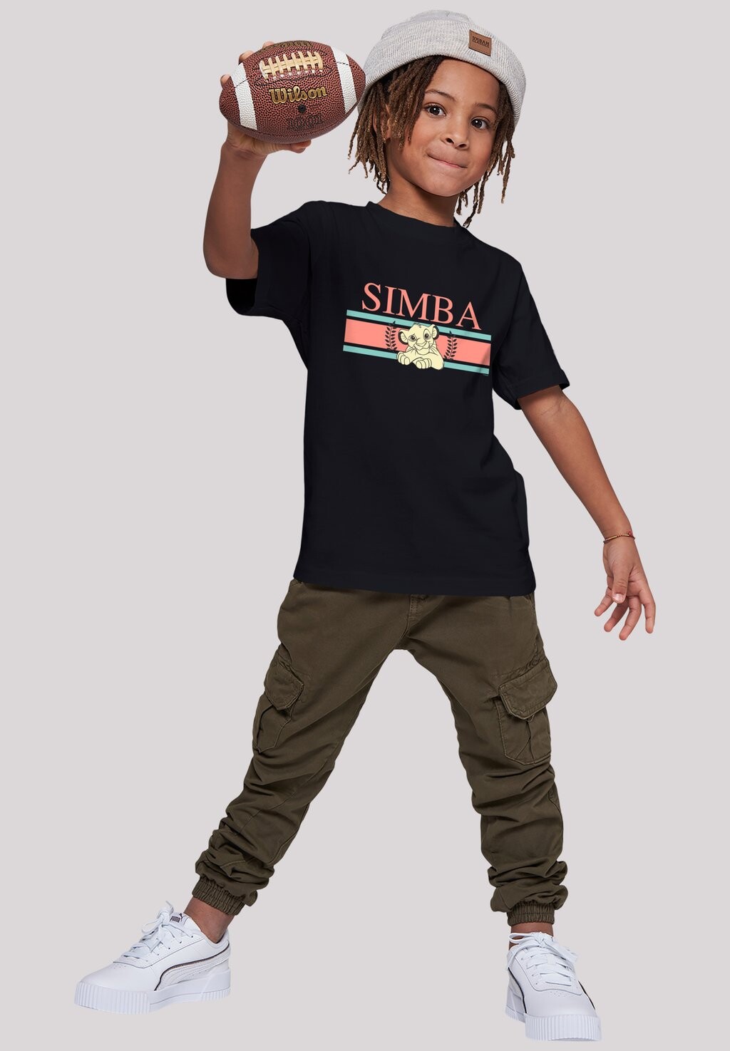 

Футболка с принтом Disney König Der Löwen Simba Stripes F4NT4STIC, черный
