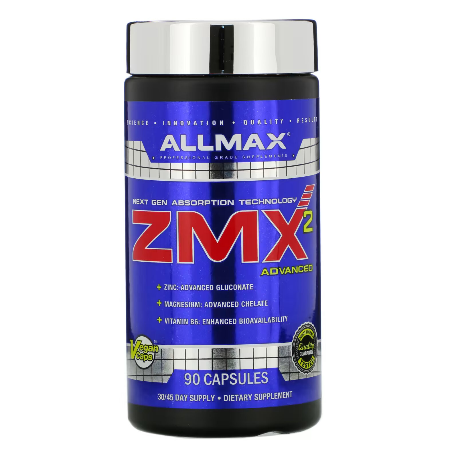 ALLMAX, ZMX2, хелат магния с улучшенной усвояемостью, 90 капсул allmax nutrition zmx2 хелат магния с улучшенной усвояемостью 90 капсул