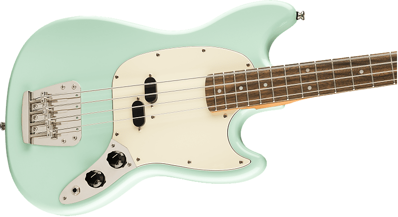 Бас-гитара Squier Classic Vibe '70s Mustang, накладка на гриф Laurel, серф-зеленый 0374570557 - фото