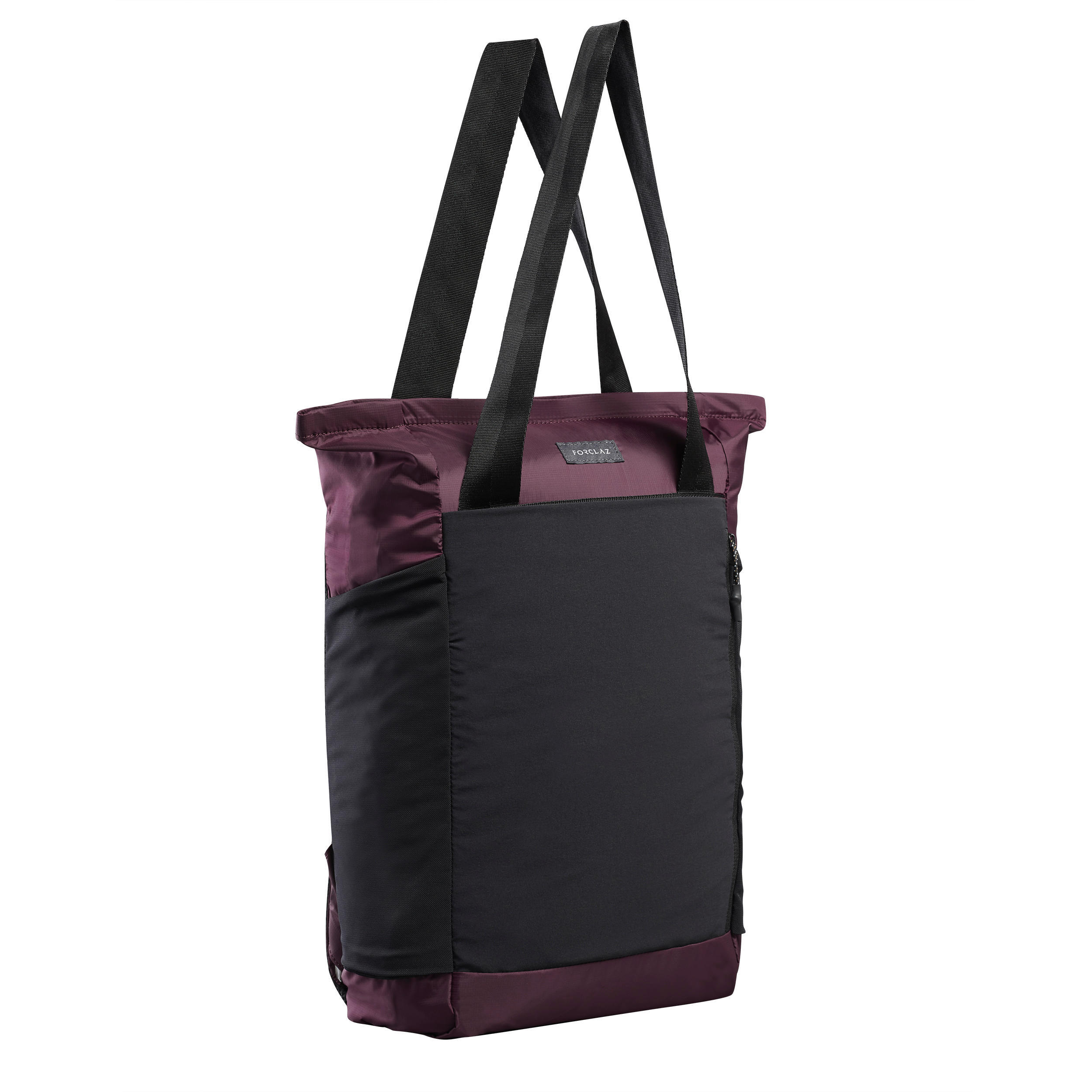 Сумка-рюкзак 2 в 1 Forclaz Trekking Compact Travel 15 л, темно-бордовый/черный
