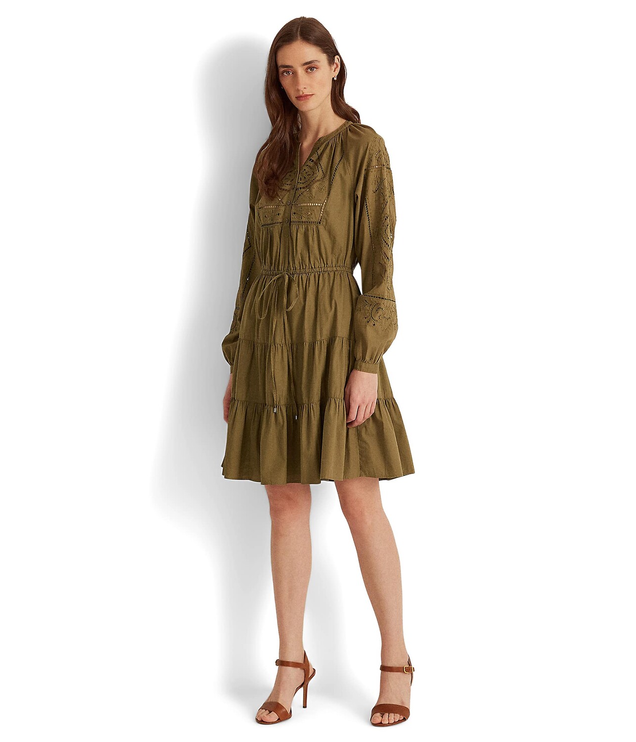 

Платье LAUREN Ralph Lauren, Embroidered Cotton Broadcloth Dress