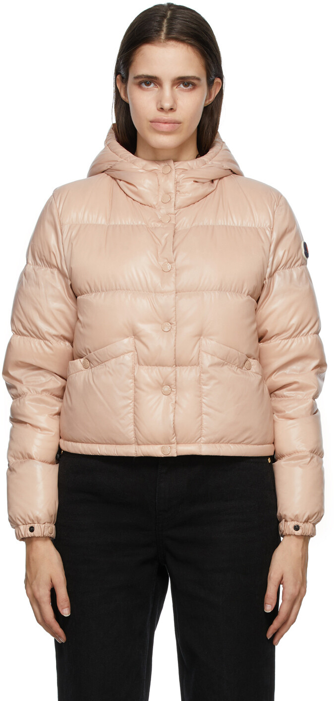 

Розовая пуховая куртка-барданетка Moncler