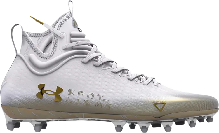 

Бутсы Under Armour Spotlight Lux MC 2.0 White Metallic Gold, белый