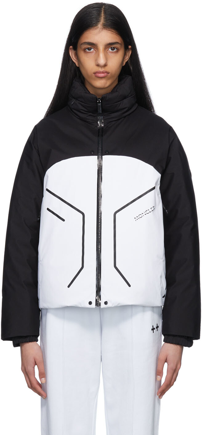 

Черно-белая пуховая куртка Barcena Moncler, Черный