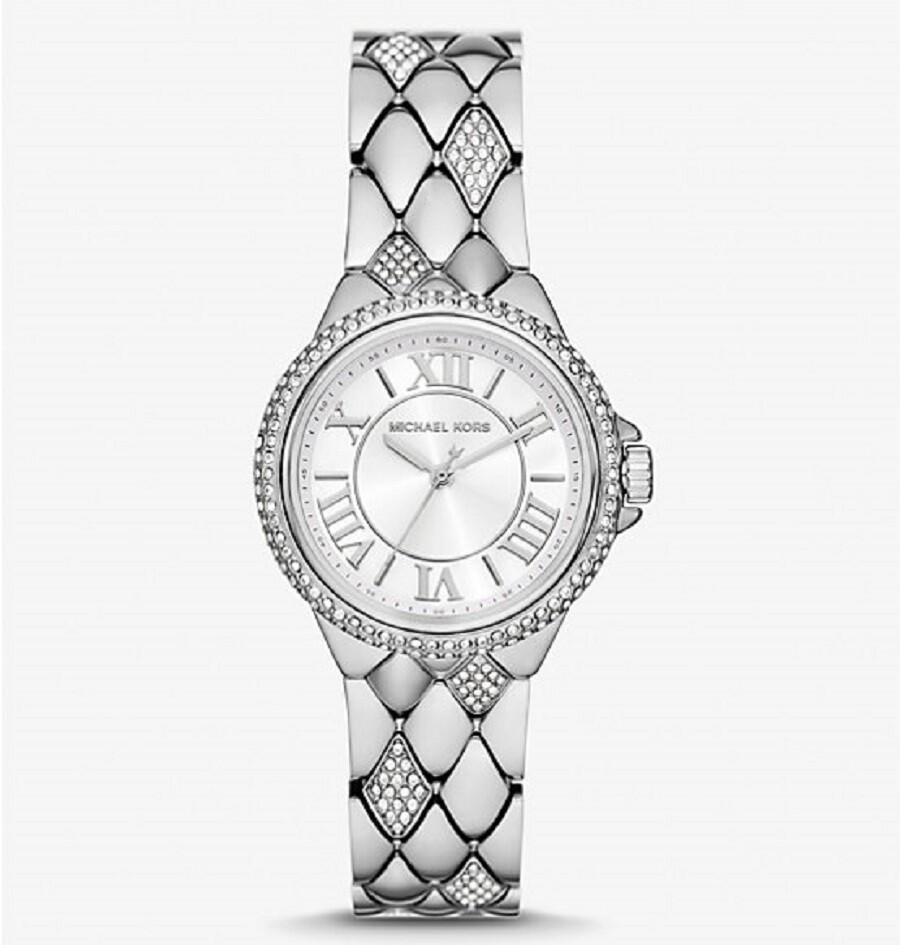 

Часы Michael Kors Mini Camille Pavé Silver-Tone, серебристый