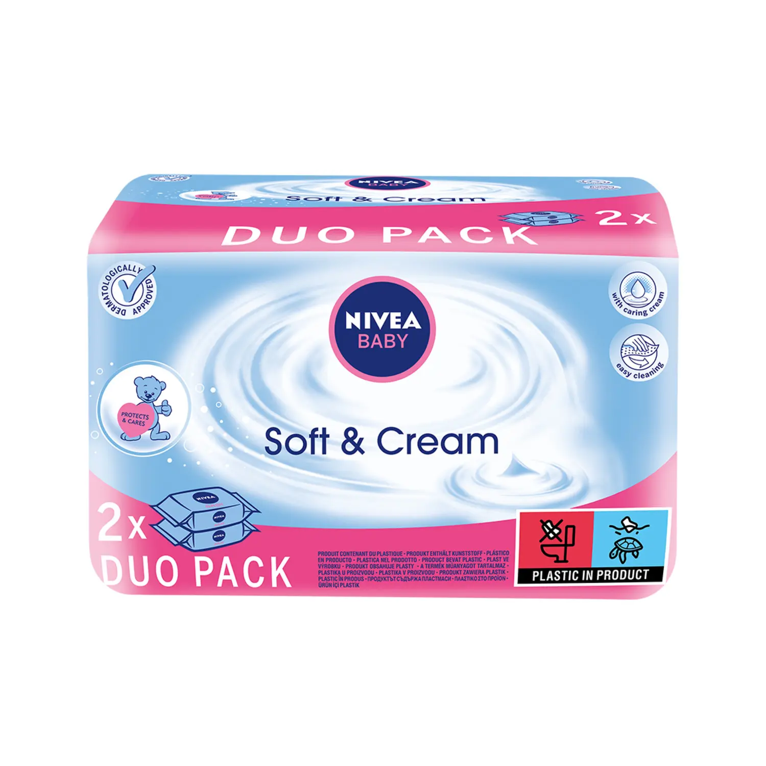 

Nivea Baby Soft & Cream салфетки для ухода, 126 шт/уп.