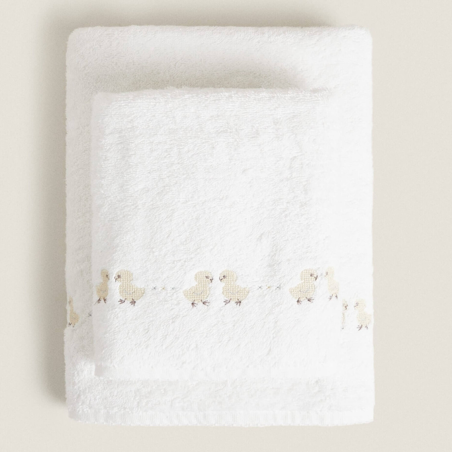 

Полотенце с вышивкой Zara Home Duck, белый