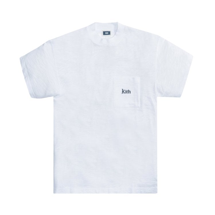 Футболка Kith Mock Neck JFK Pocket Tee 'White', белый - фото