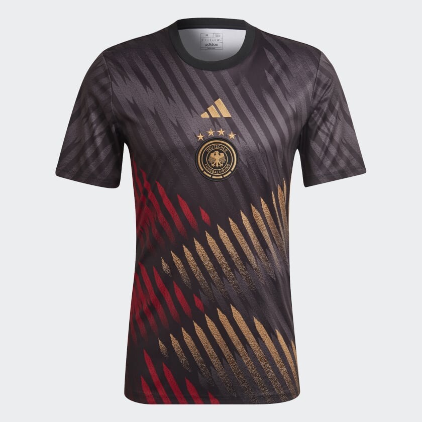 

Футболка adidas Germany Pre-Match, черный/красный/золотой