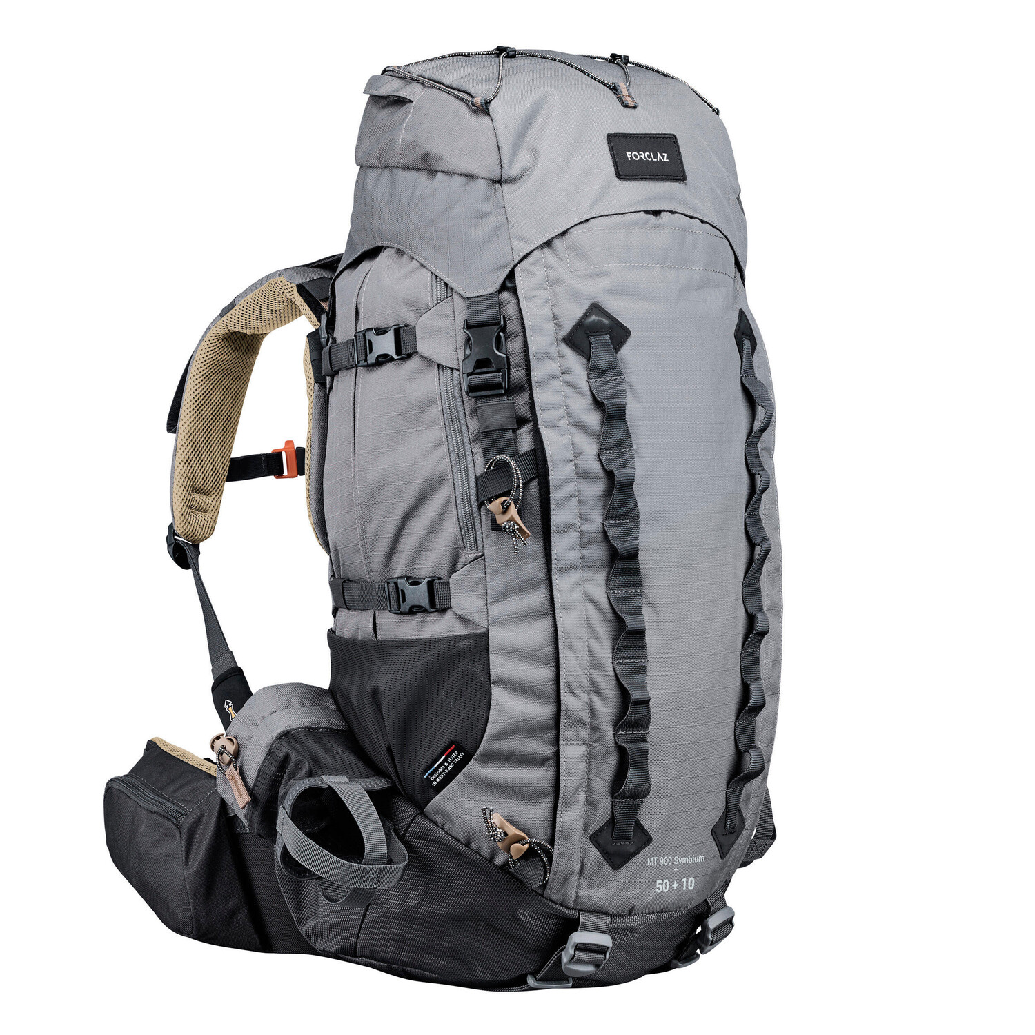 

Рюкзак туристический мужской 60 л Forclaz MT900 Symbium, серый