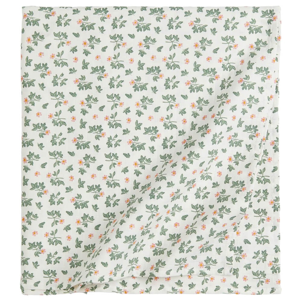 

Детское одеяло H&M Home Floral Cotton Muslin Comfort, белый/мультиколор