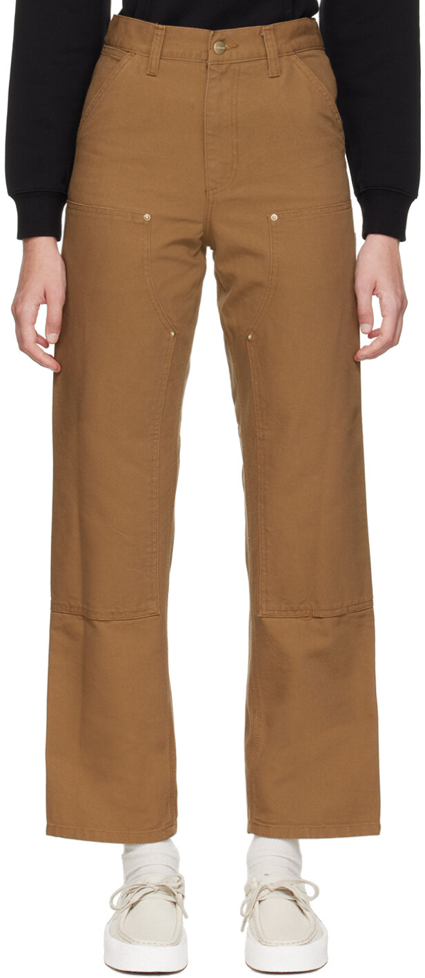 

Коричневые джинсы с двойным коленом Carhartt Work In Progress