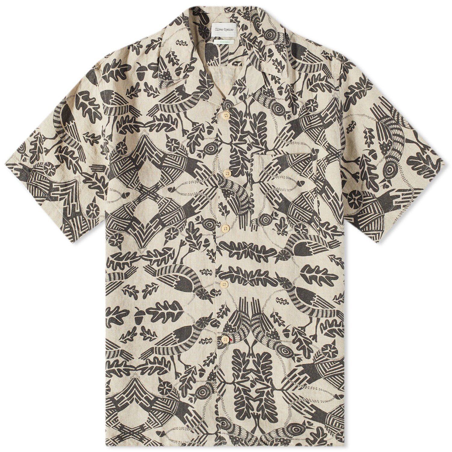 

Рубашка Oliver Spencer Havana Short Sleeve, черный