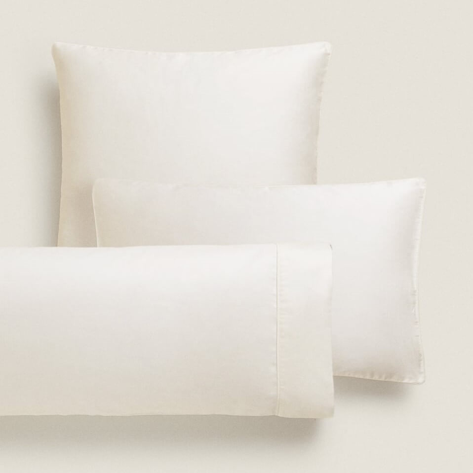 Наволочка Zara Home (500 Thread Count) Sateen, светло-бежевый - фото