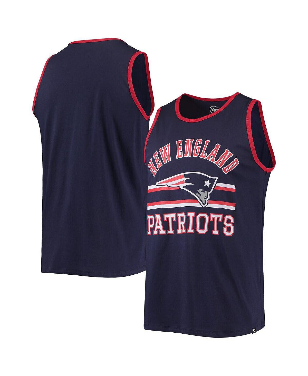 

Мужская темно-синяя майка new england patriots edge super rival '47 Brand, синий
