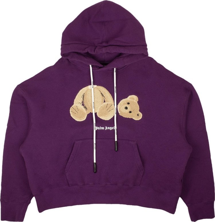 Худи Palm Angels Bear Hoodie 'Purple/Brown', фиолетовый - фото