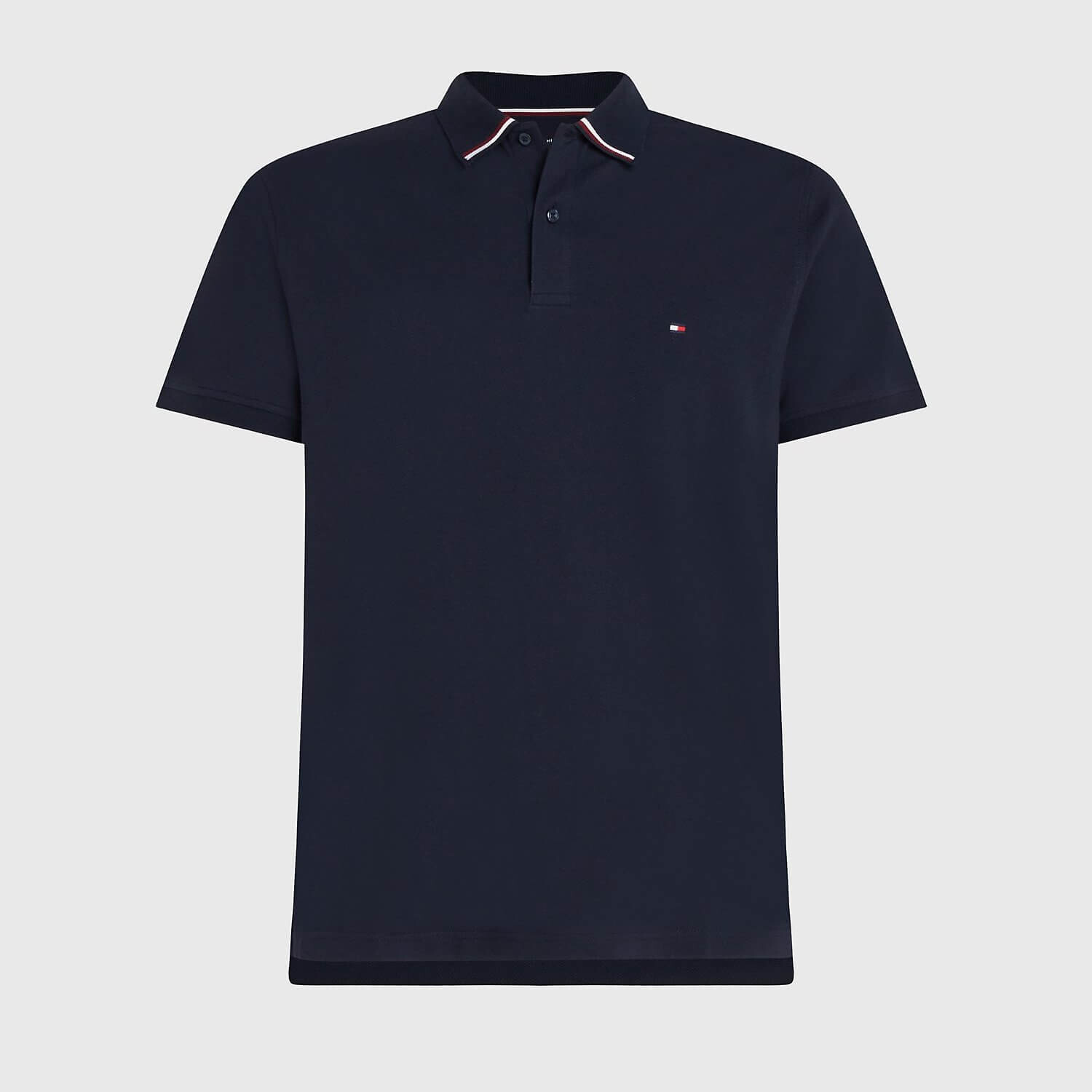 

Футболка-поло Tommy Hilfiger Regular Fit Stripe Collar, темно-синий