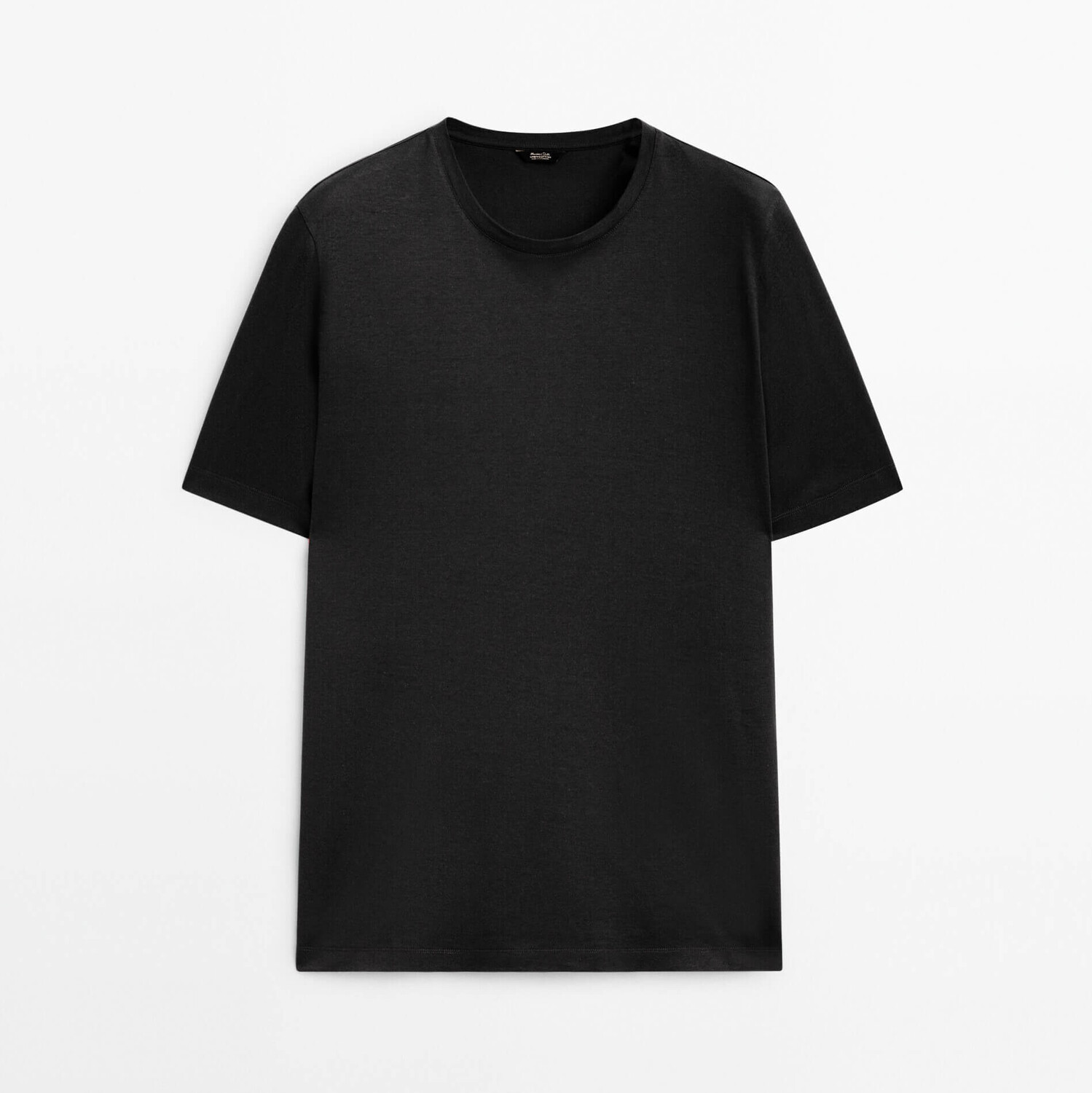 

Футболка Massimo Dutti Short Sleeve Linen And Cotton Blend, черный