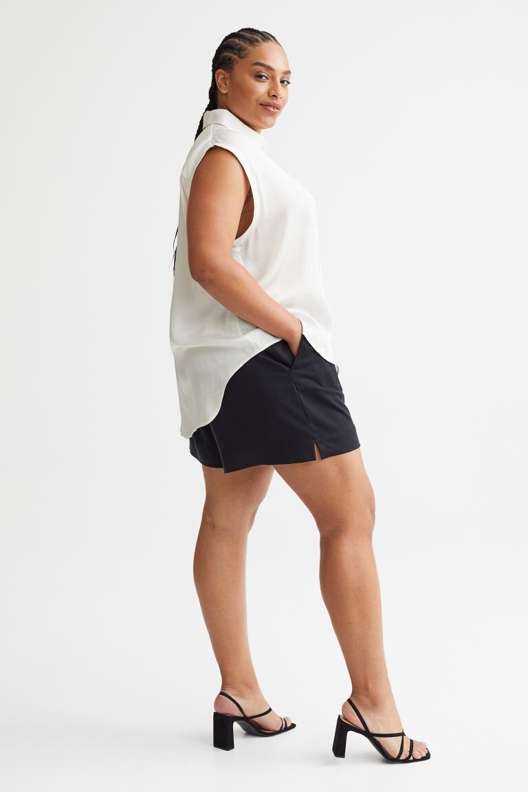 

Шорты-бермуды из смесового лиоцелла H&M, черный