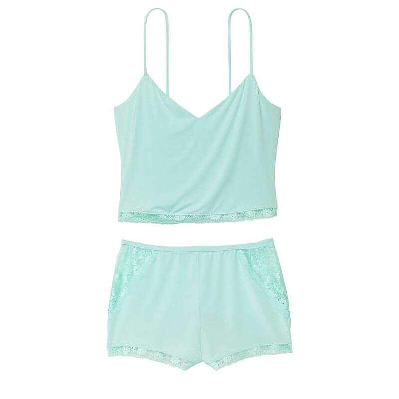 

Пижама Victoria's Secret Cropped Modal, зеленый
