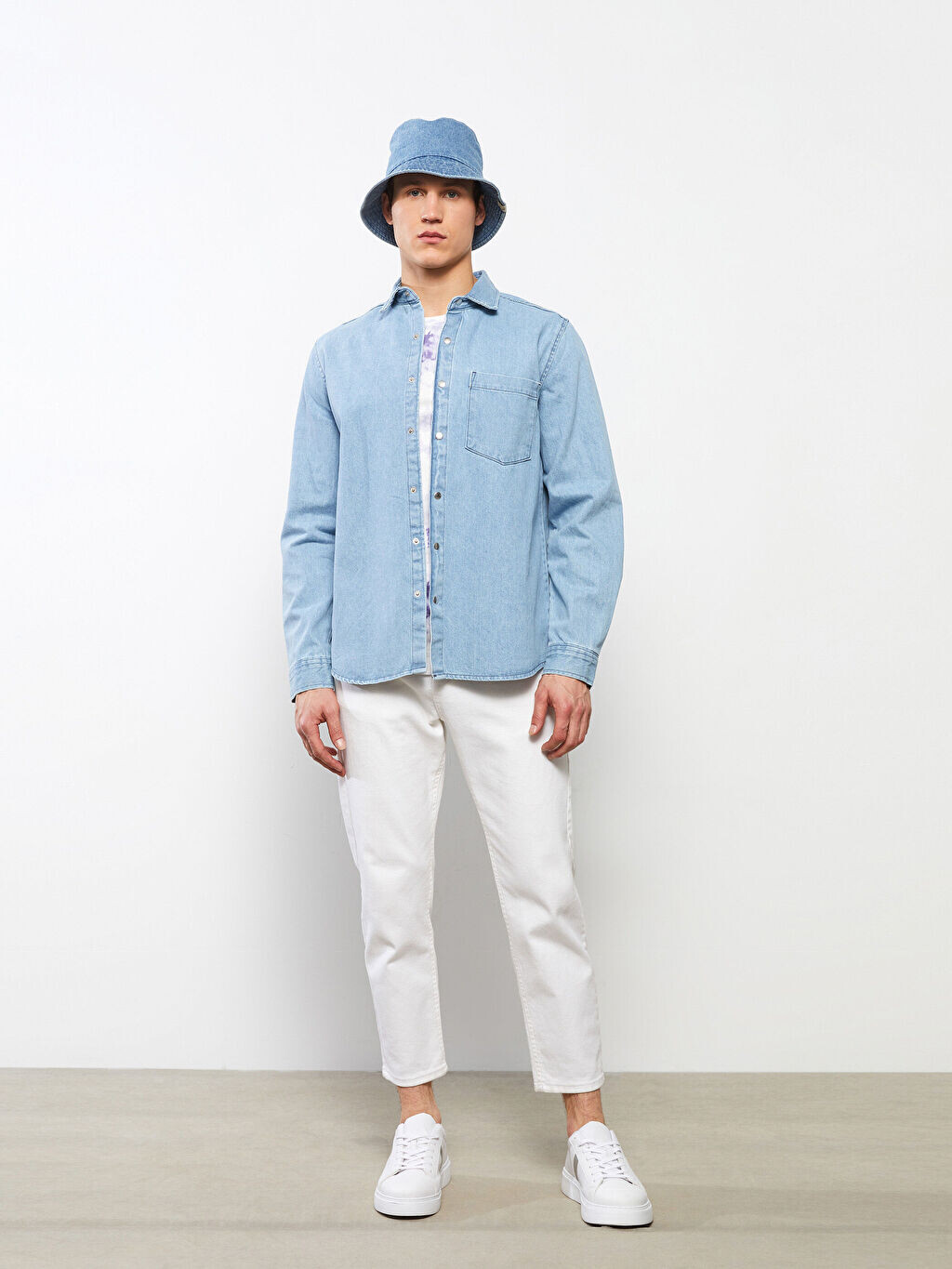 

Мужская джинсовая куртка стандартного кроя LCW Jeans, Синий