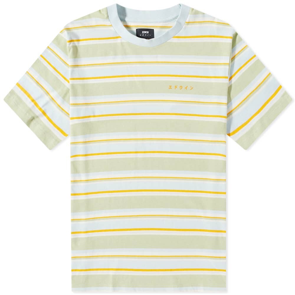 

Футболка Edwin Quarter Stripe Tee, Зеленый