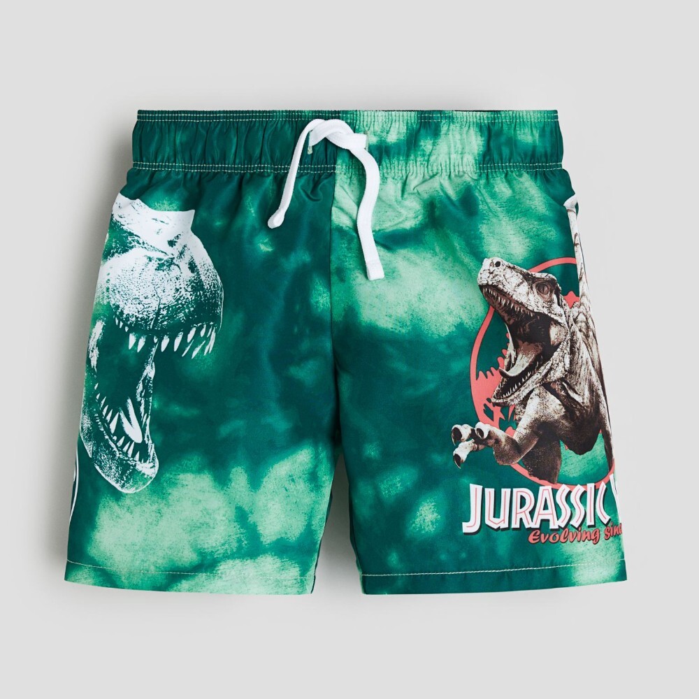 Шорты для плавания H&M Kids Printed Jurassic World, темно-зеленый