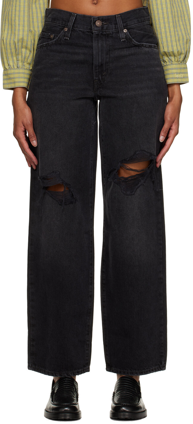 

Черные мешковатые джинсы для пап Levi's