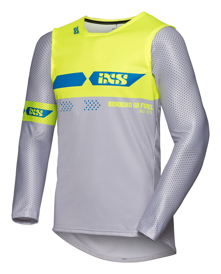 

IXS MX Jersey 19 2.0 Slim Мотокросс Джерси, светло-серый/неоновый
