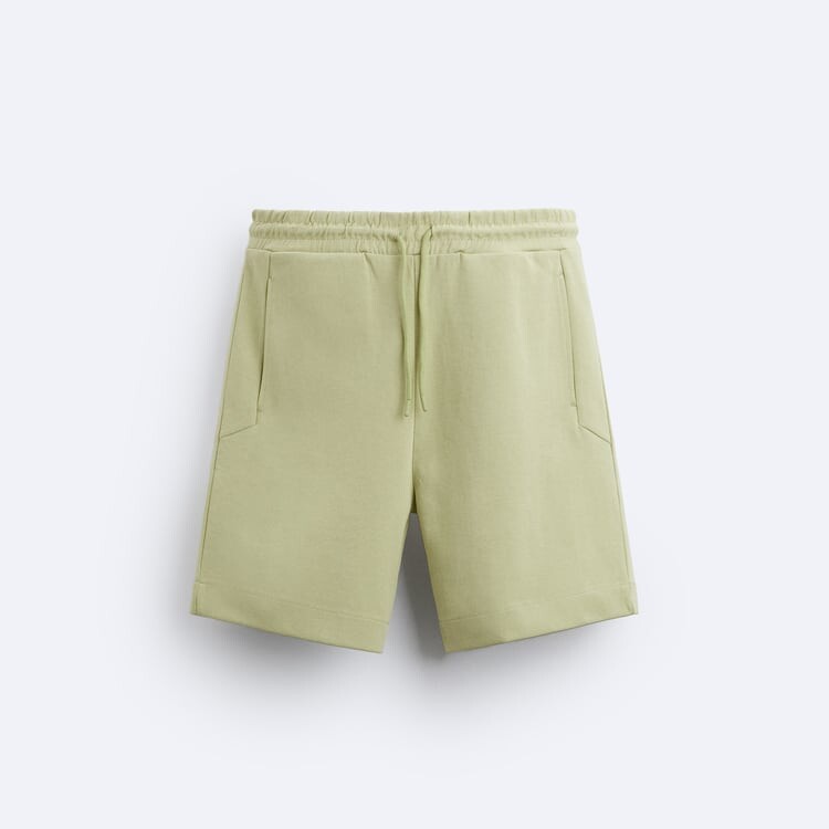 

Шорты-джоггеры Zara Premium Bermuda, светло-зеленый