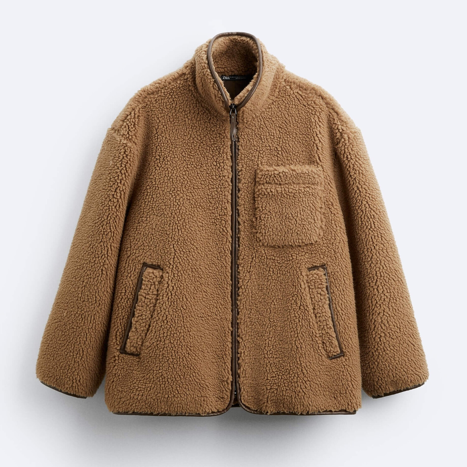 

Куртка Zara Faux Shearling, светло-коричневый