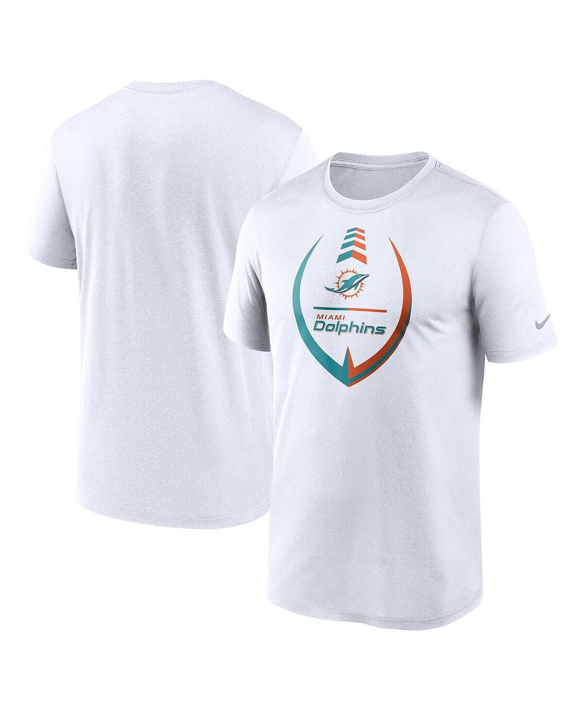 

Мужская белая футболка miami dolphins icon legend performance Nike, белый