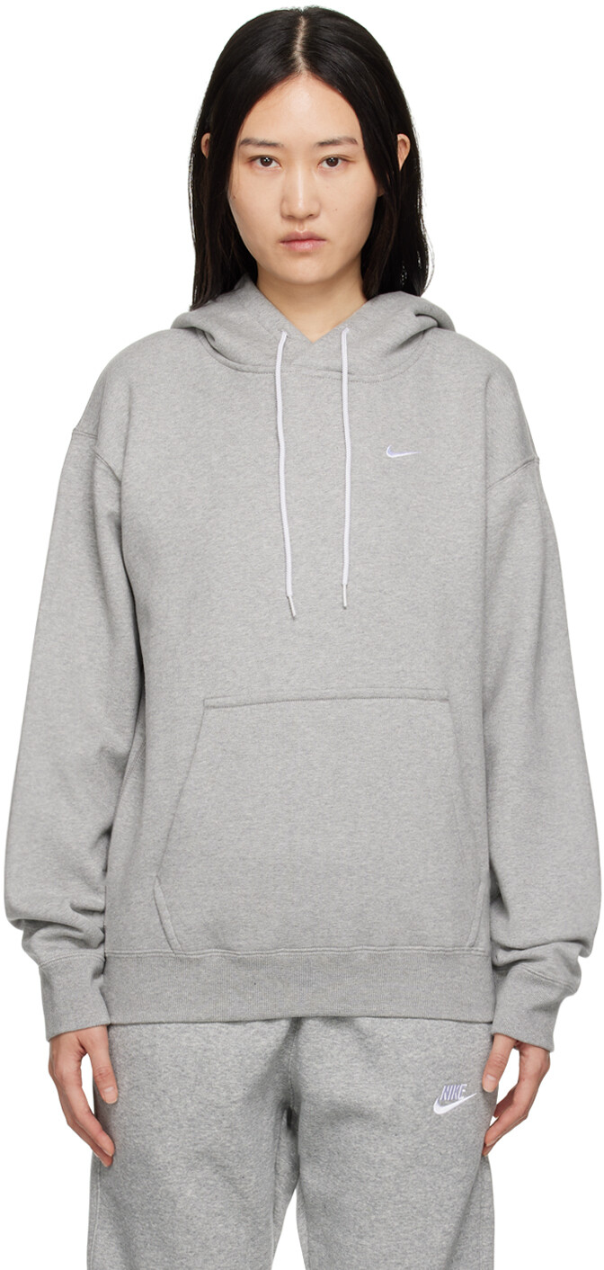 

Толстовка с капюшоном Nike Solo Swoosh, светло-серый