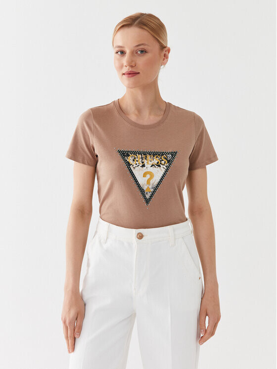 

Футболка стандартного кроя Guess, бежевый