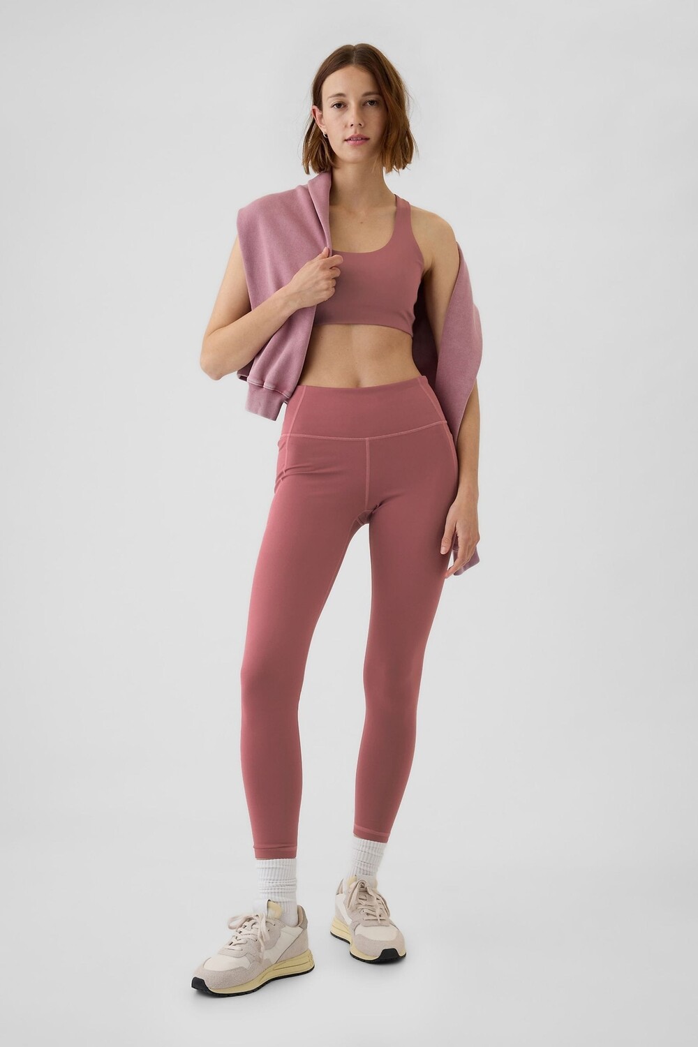 

Леггинсы Power с высокой талией Gap, фиолетовый