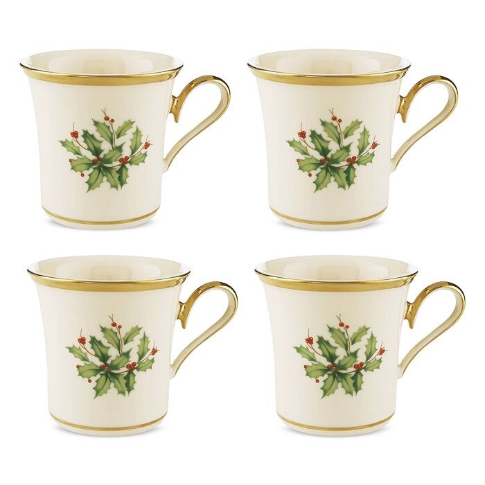 

Праздничные кружки Lenox, набор из 4 шт, слоновая кость/кремовый