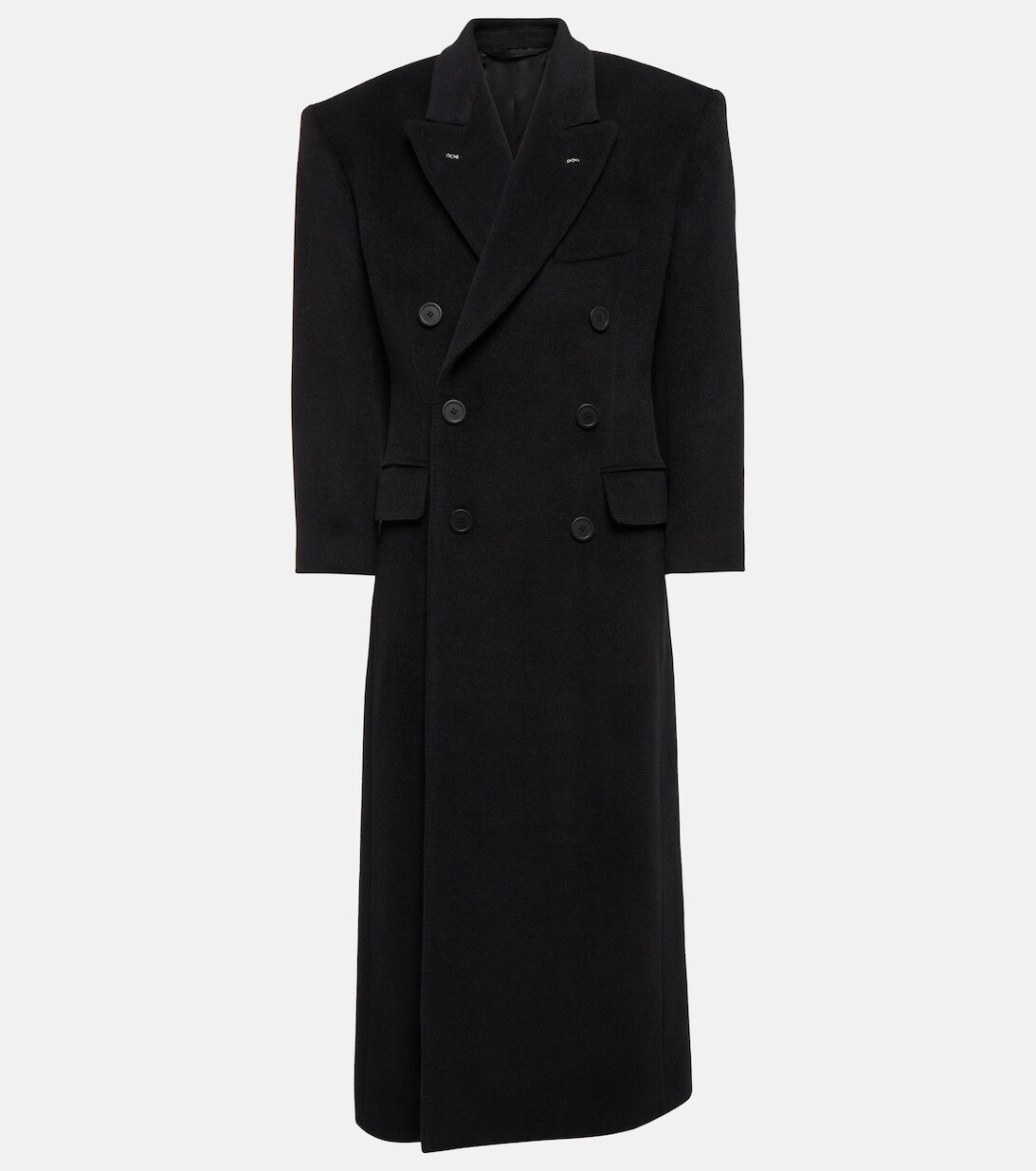 

Пальто из шерсти и альпаки BALENCIAGA, черный