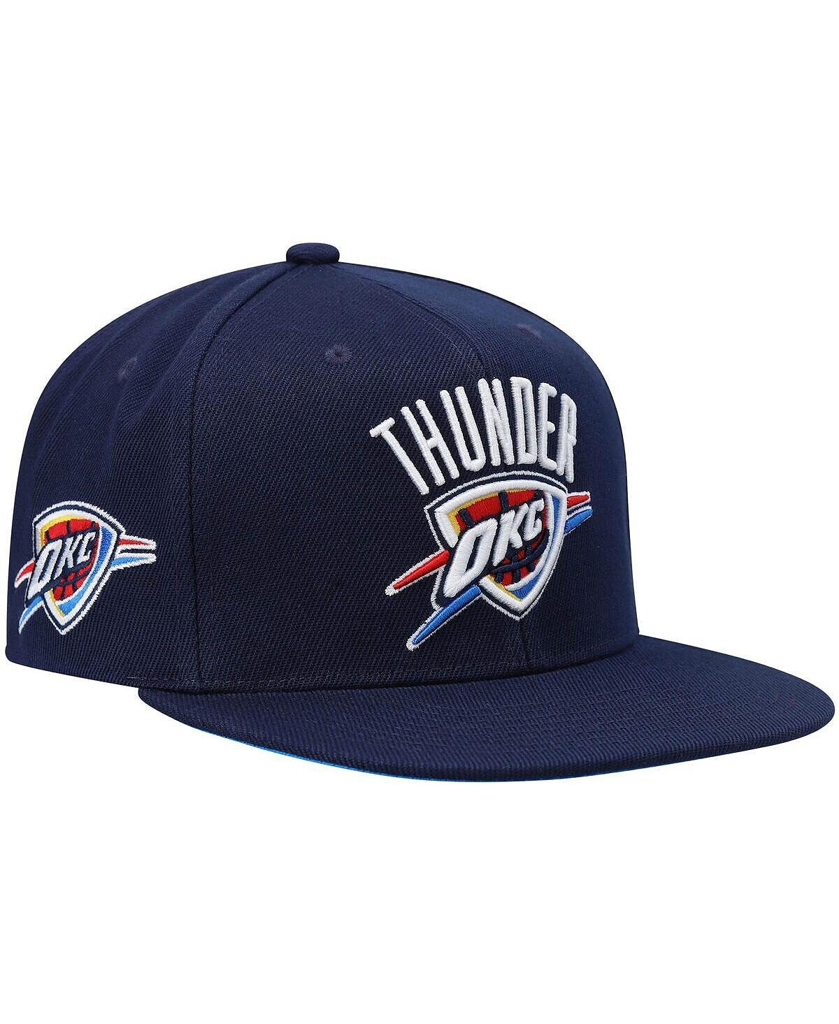 

Мужская темно-синяя кепка с боковой застежкой Oklahoma City Thunder Core Mitchell & Ness