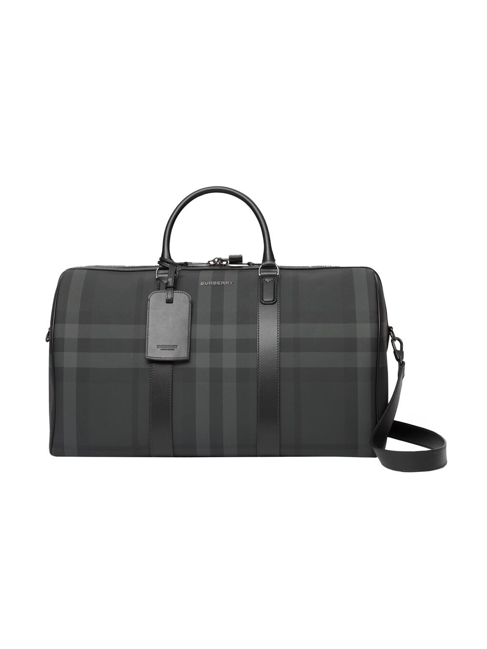 

Сумка для боулинга в клетку Boston Canvas Burberry, угольный
