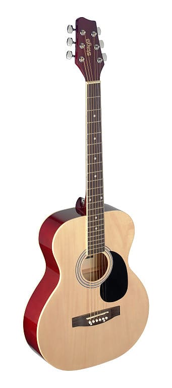 Акустическая гитара STAGG 4/4 natural-coloured auditorium acoustic guitar with basswood top