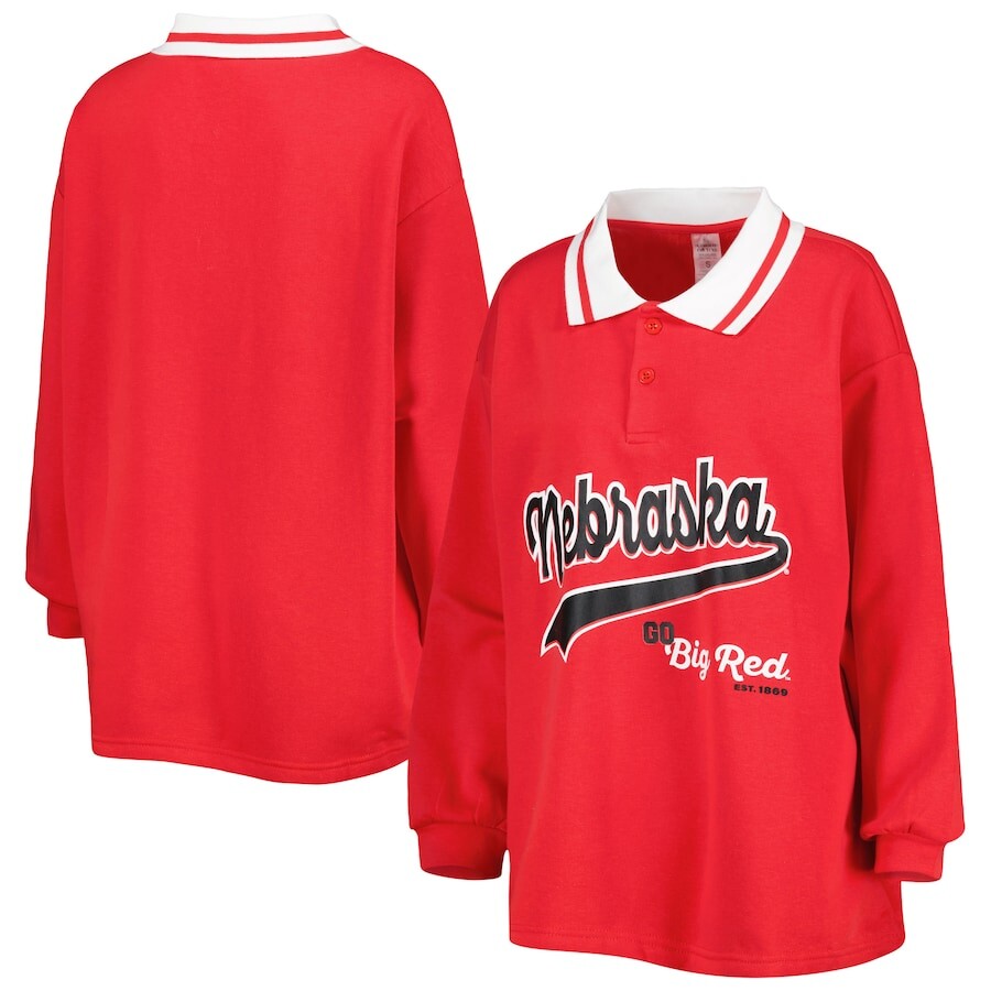 

Поло с длинным рукавом Gameday Couture Nebraska Huskers, алый