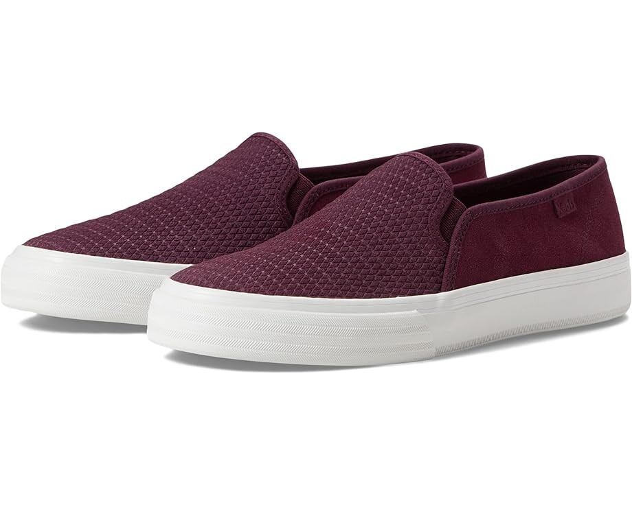 Кроссовки Keds Double Decker Emboss Suede, цвет Fig fig