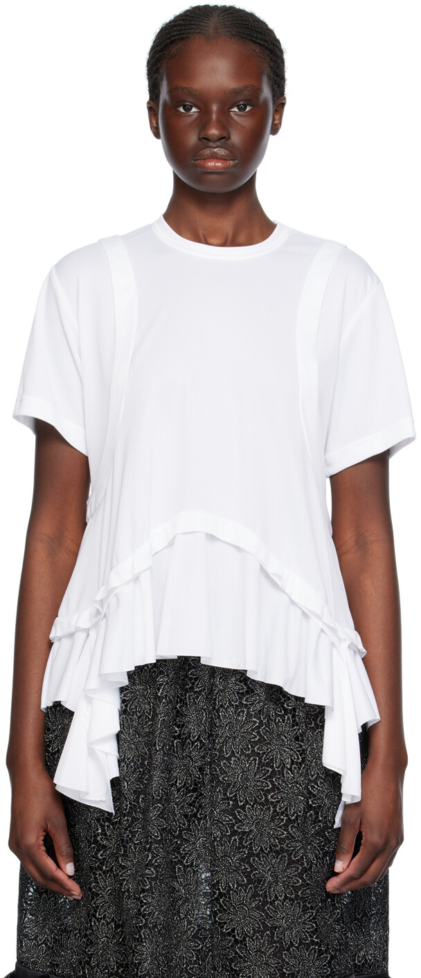 

Белая футболка с рюшами Comme Des Garcons