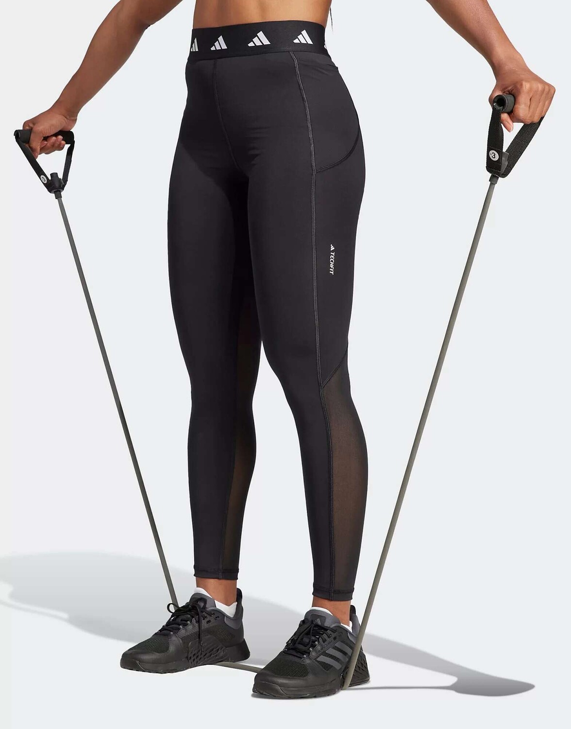 

Черные леггинсы во всю длину adidas Performance Techfit Stash Pocket