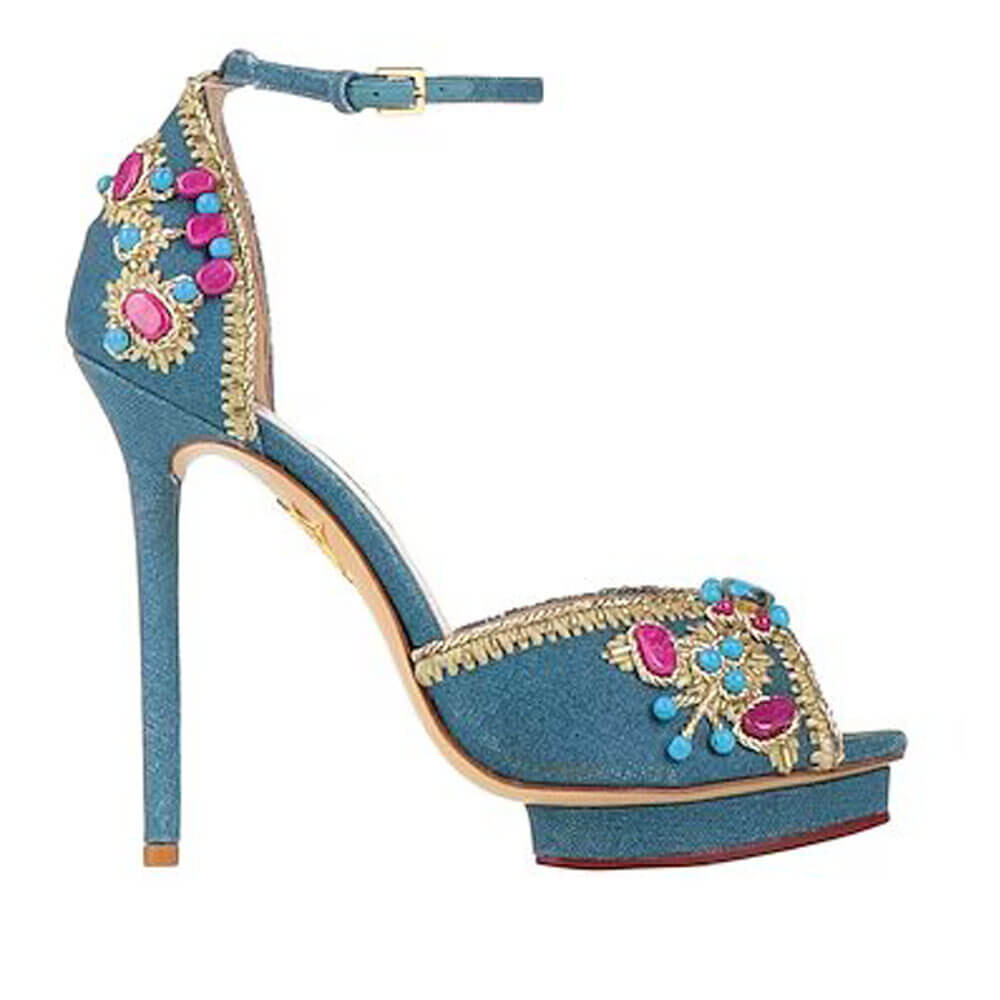 

Туфли-лодочки с открытым носком Charlotte Olympia, синий