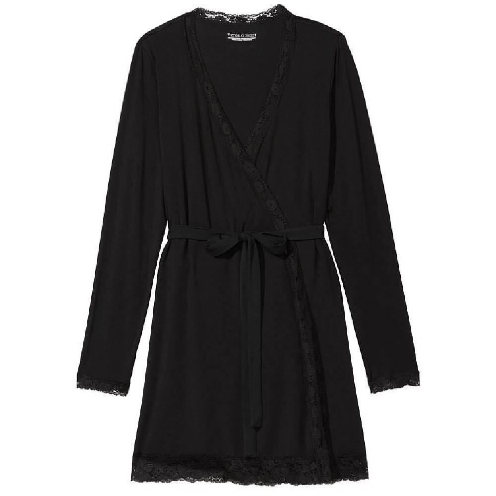 

Халат Victoria's Secret Modal Lace-Trim, черный